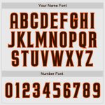 Custom Brown Orange Pinstripe Authentic Baseball Jersey with Raglan Sleeves Custom White Orange Pinstripe Brown-Orange Authentic - Image 4