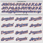 Custom Orange Pinstripe Baseball Jersey - Royal-Orange Authentic Raglan Sleeves Custom White Orange Pinstripe Royal-Orange - Image 5