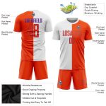 Custom Sublimation Soccer Jersey - White Orange Purple Split Fashion Uniform Custom White Orange-Purple Sublimation Split - Image 3