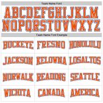 Custom Performance T-Shirt for Men, Long Sleeve in White with Orange-Royal Accents Custom White Orange-Royal Long Sleeve - Image 4