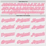 Custom Authentic Pink White Baseball Jersey for Men and Women Custom White Pink Authentic Baseball Jersey - Image 4