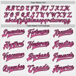 Custom Letterman Jacket Two Tone White Pink Black Full-Snap Varsity Bomber Custom White Pink-Black Bomber Full-Snap Varsity - Image 4