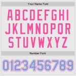 Custom Light Blue Pink Pinstripe Baseball Jersey with Authentic Raglan Sleeves Custom White Pink Pinstripe Light Blue-Pink - Image 4