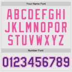 Custom Pink White Pinstripe Raglan Sleeves Baseball Jersey - Authentic, Purple-Pink Design Custom White Pink Pinstripe Purple-Pink - Image 4