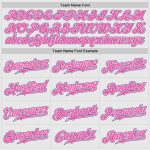 Custom Pink White Pinstripe Raglan Sleeves Baseball Jersey - Authentic, Purple-Pink Design Custom White Pink Pinstripe Purple-Pink - Image 5
