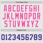 Custom Pink Pinstripe Baseball Jersey with Royal-Pink Raglan Sleeves - Authentic Design Custom White Pink Pinstripe Royal-Pink - Image 5