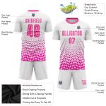 Custom Pink White Soccer Jersey Sublimation Uniform Style 5057 - Personalized Athletic Wear for Teams Custom White Pink Sublimation - Image 3