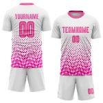 Custom Pink White Soccer Jersey Sublimation Uniform Style 5057 - Personalized Athletic Wear for Teams Custom White Pink Sublimation - Image 2