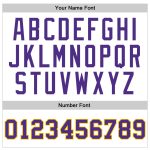 Custom Authentic Basketball Jersey - White Purple Gold Throwback Design Custom White Purple-Gold Authentic Throwback Basketball - Image 3