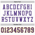 Custom Throwback Football Jersey White Purple Gold Mesh Authentic Custom White Purple-Gold Mesh Authentic Throwback Football - Image 4