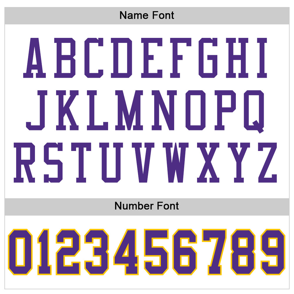 Custom White Purple-Gold Mesh Authentic Throwback Football Jersey Custom Throwback Football Jersey White Purple Gold Mesh Authentic Custom White Purple-Gold Mesh Authentic Throwback Football - Image 4