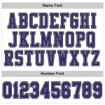 Authentic Football Jersey - Custom White Purple Gray Black Mesh Design Custom White Purple Gray-Black Mesh Authentic Football - Image 4