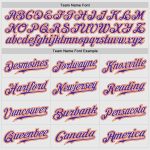 Custom Purple White Pinstripe Baseball Jersey with Orange Raglan Sleeves - Authentic Design Custom White Purple Pinstripe - Image 5