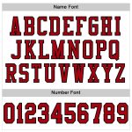 Custom Authentic Football Jersey - White Red Black Mesh Design Custom White Red-Black Mesh Authentic Football Jersey - Image 4