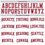 Custom Performance T-Shirt - White Red-Light Blue Long Sleeve Athletic Tee Custom White Red-Light Blue Long Sleeve Performance - Image 4