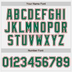 Custom Red Pinstripe Kelly Green Full-Snap Varsity Letterman Jacket for Men Custom White Red Pinstripe Kelly Green-Red Bomber - Image 5