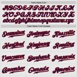 Custom Navy-Red Baseball Jersey with White Red Pinstripes and Authentic Raglan Sleeves Custom White Red Pinstripe Navy-Red - Image 5