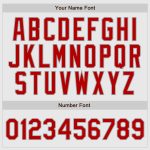 Custom Red Gray Pinstripe Baseball Jersey for Men - Authentic Raglan Sleeves Custom White Red Pinstripe Red-Gray Authentic - Image 4