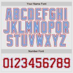 Custom White Red Pinstripe Baseball Jersey with Red-Light Blue Raglan Sleeves - Authentic Design Custom White Red Pinstripe - Image 4