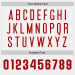 Custom Red White Pinstripe Bomber Varsity Letterman Jacket Full-Snap Custom White Red Pinstripe Red-White Bomber Full-Snap - Image 5