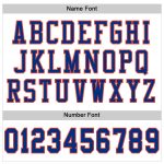 Custom Orange and White Authentic Throwback Football Jersey - Royal Mesh Design Custom White Royal-Orange Mesh Authentic - Image 4