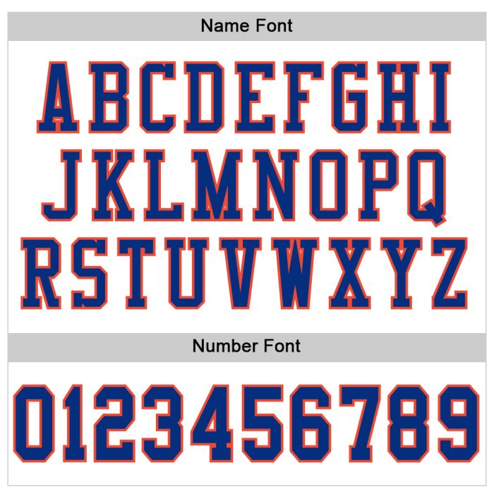 Custom Orange and White Authentic Throwback Football Jersey - Royal Mesh Design Custom White Royal-Orange Mesh Authentic - Image 4