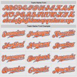 Custom Orange-Royal Pinstripe Baseball Jersey with Raglan Sleeves - Authentic White Design Custom White Royal Pinstripe Orange-Royal - Image 5