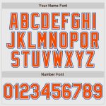 Custom Orange-Royal Pinstripe Baseball Jersey with Raglan Sleeves - Authentic White Design Custom White Royal Pinstripe Orange-Royal - Image 4