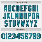 Custom Teal Pinstripe Bomber Jacket Black Full-Snap Varsity Letterman Jacket Custom White Teal Pinstripe Teal-Black Bomber - Image 5