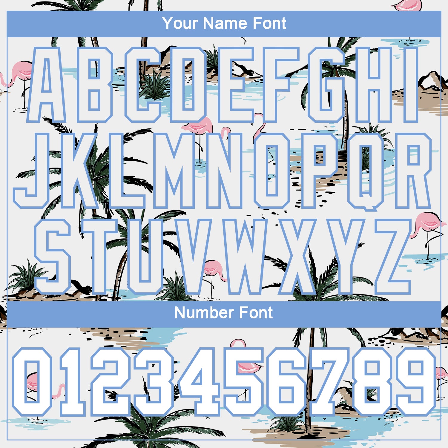 Custom White White-Light Blue Hawaii Palm Trees 3D Pattern Long Sleeve Performance T-Shirt Custom White Light Blue Hawaii Palm Trees 3D Pattern Long Sleeve T-Shirt for Performance Custom White White-Light Blue Hawaii - Image 4