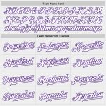 Custom Authentic Fade Fashion Baseball Jersey - White Purple Design Custom White White-Purple Authentic Fade Fashion Baseball - Image 4