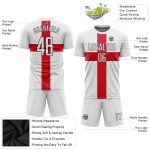 Great Britain Soccer Jersey Custom Sublimation Red Black White Uniform Custom White White Red-Black Sublimation Great Britain - Image 3