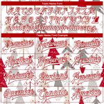 Custom Red Gray White Christmas 3D Bomber Varsity Full-Snap Letterman Jacket Custom White White Red-Gray Christmas 3D Bomber - Image 4