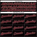 Womens Custom Black Crimson-City V-Neck Cropped Baseball Jersey Custom Women's Black Crimson-City Cream V-Neck Cropped Baseball - Image 4