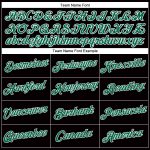 Custom Womens V-Neck Cropped Baseball Jersey Black Kelly Green White Custom Women's Black Kelly Green-White V-Neck Cropped - Image 4