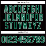 Custom Womens V-Neck Cropped Baseball Jersey Black Kelly Green White Custom Women's Black Kelly Green-White V-Neck Cropped - Image 5