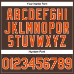 Custom Womens Baseball Jersey V-Neck Cropped Brown Orange-White Design Custom Women's Brown Orange-White V-Neck Cropped Baseball - Image 5