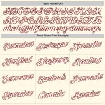 Custom Womens V-Neck Cropped Baseball Jersey in Cream and Crimson Custom Women's Cream Cream-Crimson V-Neck Cropped Baseball - Image 4