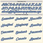 Custom Womens V-Neck Cropped Baseball Jersey in Cream and Light Blue Steel Gray Custom Women's Cream Light Blue-Steel Gray - Image 4