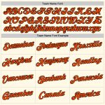 Custom Womens V-Neck Baseball Jersey - Cream and Orange-Black Cropped Design Custom Women's Cream Orange-Black V-Neck Cropped - Image 4