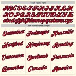 Custom Womens Cream Red Navy V-Neck Cropped Jersey - Baseball Style 9706 Custom Women's Cream Red-Navy V-Neck Cropped Baseball - Image 4