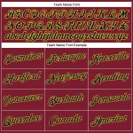 Womens Custom Crimson Navy Gold V-Neck Cropped Baseball Jersey Custom Women's Crimson Navy-Gold V-Neck Cropped Baseball Jersey - Image 4