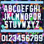 Custom Womens 3D V-Neck Baseball Jersey, Graffiti Pattern with White-Light Blue Splashes, Cropped Design Custom Women's Graffiti - Image 5