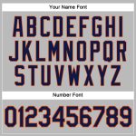 Custom Womens V-Neck Baseball Jersey Gray Navy-Orange Cropped Style Custom Women's Gray Navy-Orange V-Neck Cropped Baseball - Image 5