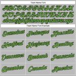 Womens Custom Gray Neon Green-Black V-Neck Cropped Baseball Jersey Custom Women's Gray Neon Green-Black V-Neck Cropped Baseball - Image 4