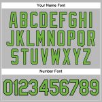 Womens Custom Gray Neon Green-Black V-Neck Cropped Baseball Jersey Custom Women's Gray Neon Green-Black V-Neck Cropped Baseball - Image 5