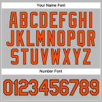 Custom Womens Gray Orange Black V-Neck Cropped Jersey for Baseball Custom Women's Gray Orange-Black V-Neck Cropped Baseball - Image 5