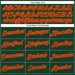 Custom Green Red Gold V-Neck Cropped Baseball Jersey for Women Custom Women's Green Red-Gold V-Neck Cropped Baseball Jersey - Image 4