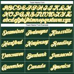 Womens Custom Green White Gold V-Neck Cropped Baseball Jersey Custom Women's Green White-Gold V-Neck Cropped Baseball Jersey - Image 4