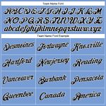 Custom Light Blue V-Neck Baseball Jersey for Women - Cropped Style in Black and White Custom Women's Light Blue Black-White - Image 4